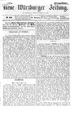Neue Würzburger Zeitung Freitag 25. Januar 1867