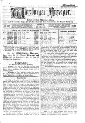 Würzburger Anzeiger (Neue Würzburger Zeitung) Mittwoch 23. Januar 1867