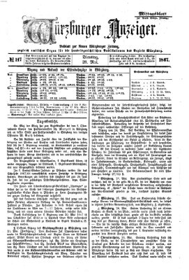 Würzburger Anzeiger (Neue Würzburger Zeitung) Dienstag 28. Mai 1867