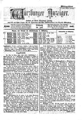 Würzburger Anzeiger (Neue Würzburger Zeitung) Mittwoch 24. Juli 1867