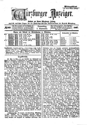 Würzburger Anzeiger (Neue Würzburger Zeitung) Donnerstag 5. September 1867