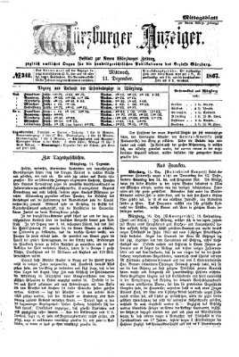 Würzburger Anzeiger (Neue Würzburger Zeitung) Mittwoch 11. Dezember 1867