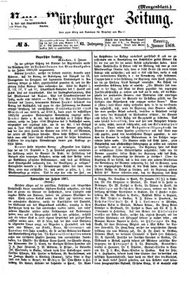 Neue Würzburger Zeitung Sonntag 5. Januar 1868
