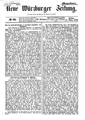 Neue Würzburger Zeitung Freitag 13. März 1868