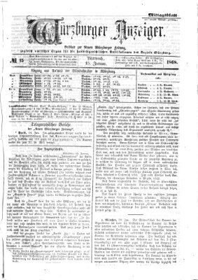 Würzburger Anzeiger (Neue Würzburger Zeitung) Mittwoch 15. Januar 1868