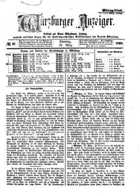 Würzburger Anzeiger (Neue Würzburger Zeitung) Dienstag 31. März 1868