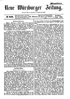 Neue Würzburger Zeitung Samstag 5. September 1868