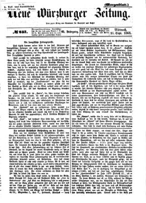 Neue Würzburger Zeitung Mittwoch 16. September 1868