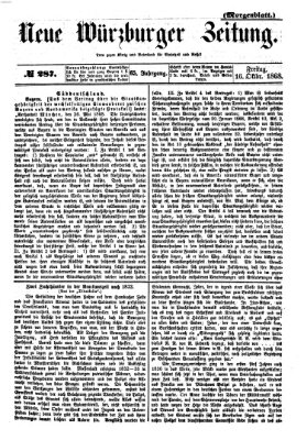 Neue Würzburger Zeitung Freitag 16. Oktober 1868