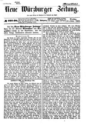 Neue Würzburger Zeitung Dienstag 27. Oktober 1868