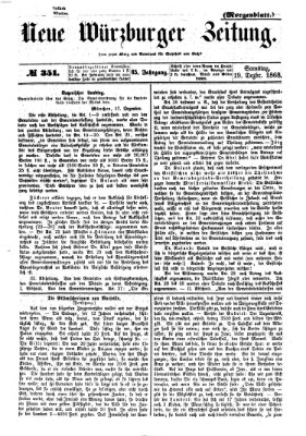 Neue Würzburger Zeitung Samstag 19. Dezember 1868