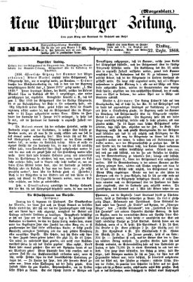 Neue Würzburger Zeitung Dienstag 22. Dezember 1868