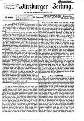 Neue Würzburger Zeitung Donnerstag 31. Dezember 1868