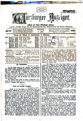 Würzburger Anzeiger (Neue Würzburger Zeitung) Mittwoch 1. Juli 1868