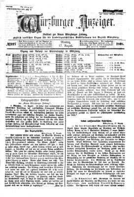 Würzburger Anzeiger (Neue Würzburger Zeitung) Montag 17. August 1868