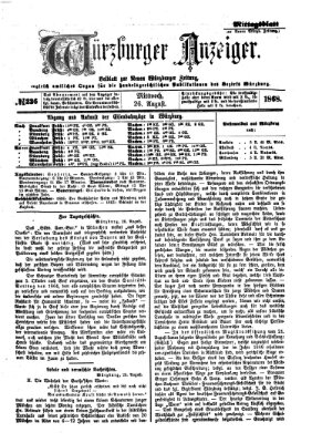 Würzburger Anzeiger (Neue Würzburger Zeitung) Mittwoch 26. August 1868