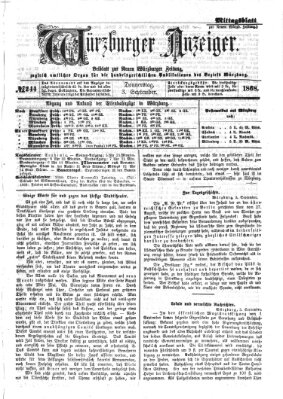 Würzburger Anzeiger (Neue Würzburger Zeitung) Donnerstag 3. September 1868