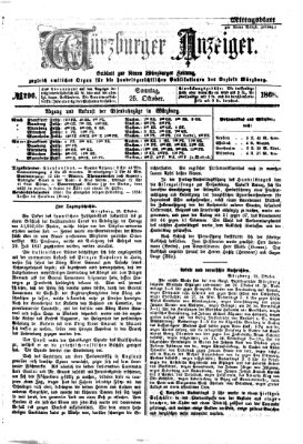 Würzburger Anzeiger (Neue Würzburger Zeitung) Sonntag 25. Oktober 1868