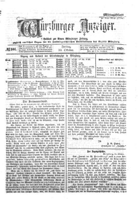 Würzburger Anzeiger (Neue Würzburger Zeitung) Freitag 30. Oktober 1868