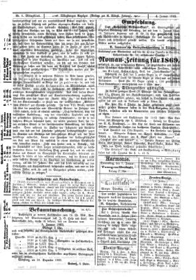 Würzburger Anzeiger (Neue Würzburger Zeitung) Montag 4. Januar 1869