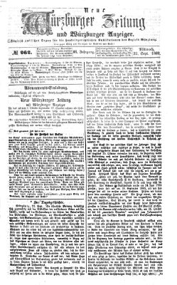 Neue Würzburger Zeitung und Würzburger Anzeiger (Neue Würzburger Zeitung) Mittwoch 22. September 1869