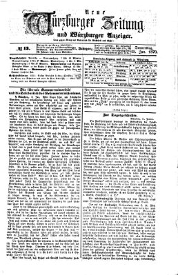 Neue Würzburger Zeitung und Würzburger Anzeiger (Neue Würzburger Zeitung) Donnerstag 13. Januar 1870