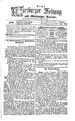 Neue Würzburger Zeitung und Würzburger Anzeiger (Neue Würzburger Zeitung) Dienstag 18. Januar 1870
