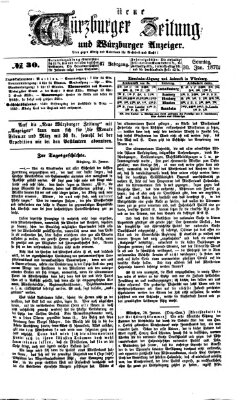 Neue Würzburger Zeitung und Würzburger Anzeiger (Neue Würzburger Zeitung) Sonntag 30. Januar 1870