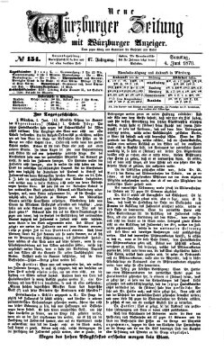 Neue Würzburger Zeitung Samstag 4. Juni 1870
