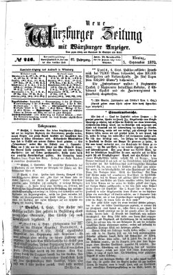 Neue Würzburger Zeitung Montag 5. September 1870