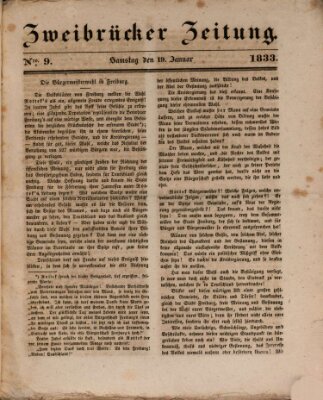 Zweibrücker Zeitung Samstag 19. Januar 1833