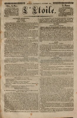 L' étoile Freitag 27. Oktober 1826