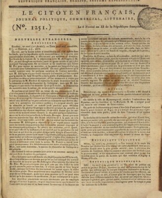 Le citoyen franc̜ais Dienstag 26. April 1803