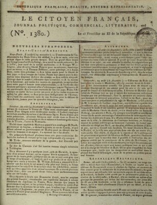 Le citoyen franc̜ais Freitag 2. September 1803