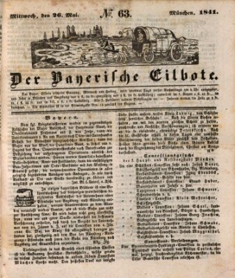 Baierscher Eilbote (Münchener Bote für Stadt und Land) Mittwoch 26. Mai 1841