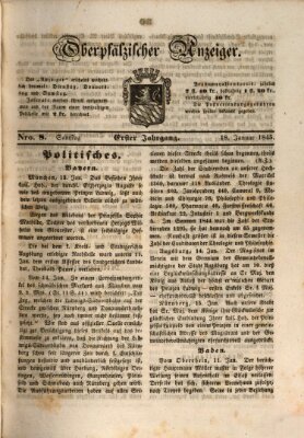 Oberpfälzer Anzeiger Samstag 18. Januar 1845