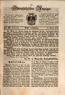 Oberpfälzer Anzeiger Donnerstag 13. Februar 1845