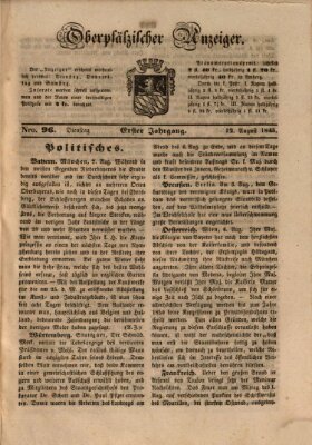 Oberpfälzer Anzeiger Dienstag 12. August 1845