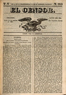 El censor Montag 14. Februar 1831
