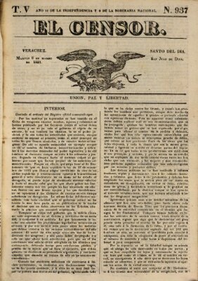 El censor Dienstag 8. März 1831