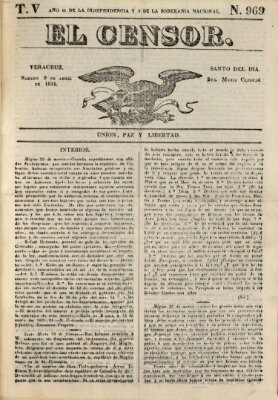 El censor Samstag 9. April 1831