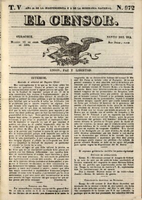 El censor Dienstag 12. April 1831