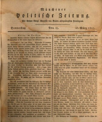 Münchener politische Zeitung (Süddeutsche Presse) Donnerstag 26. März 1807