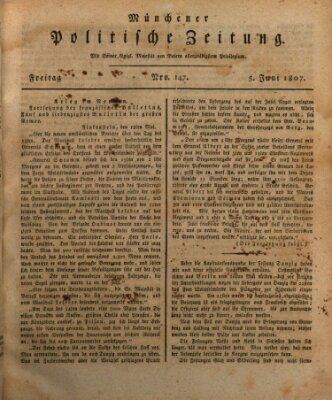 Münchener politische Zeitung (Süddeutsche Presse) Freitag 5. Juni 1807