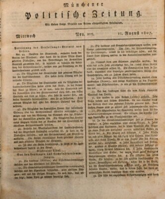 Münchener politische Zeitung (Süddeutsche Presse) Mittwoch 12. August 1807