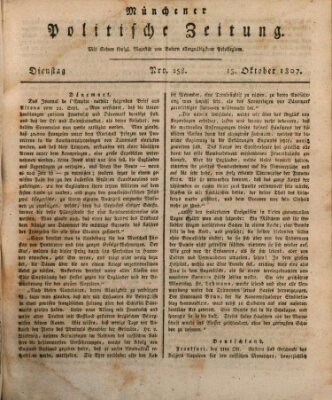 Münchener politische Zeitung (Süddeutsche Presse) Dienstag 13. Oktober 1807