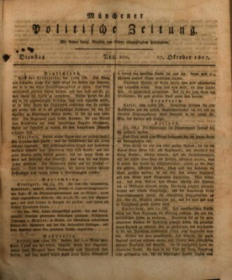 Münchener politische Zeitung (Süddeutsche Presse) Dienstag 27. Oktober 1807