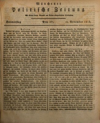 Münchener politische Zeitung (Süddeutsche Presse) Donnerstag 10. November 1808