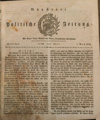 Münchener politische Zeitung (Süddeutsche Presse) Montag 1. Mai 1809