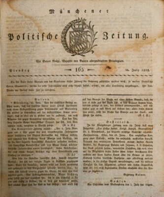 Münchener politische Zeitung (Süddeutsche Presse) Dienstag 18. Juli 1809